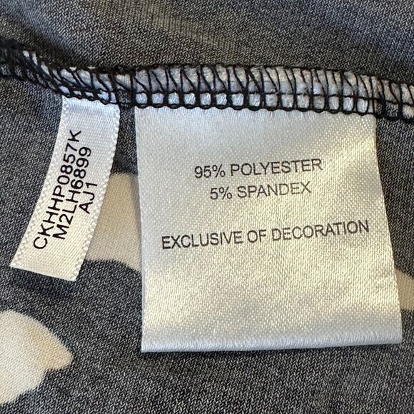 Calvin Klein Women's Tops S Black White Animal Print Zebra Wrap Gold 3/4 Sleeve - Picture 7 of 9